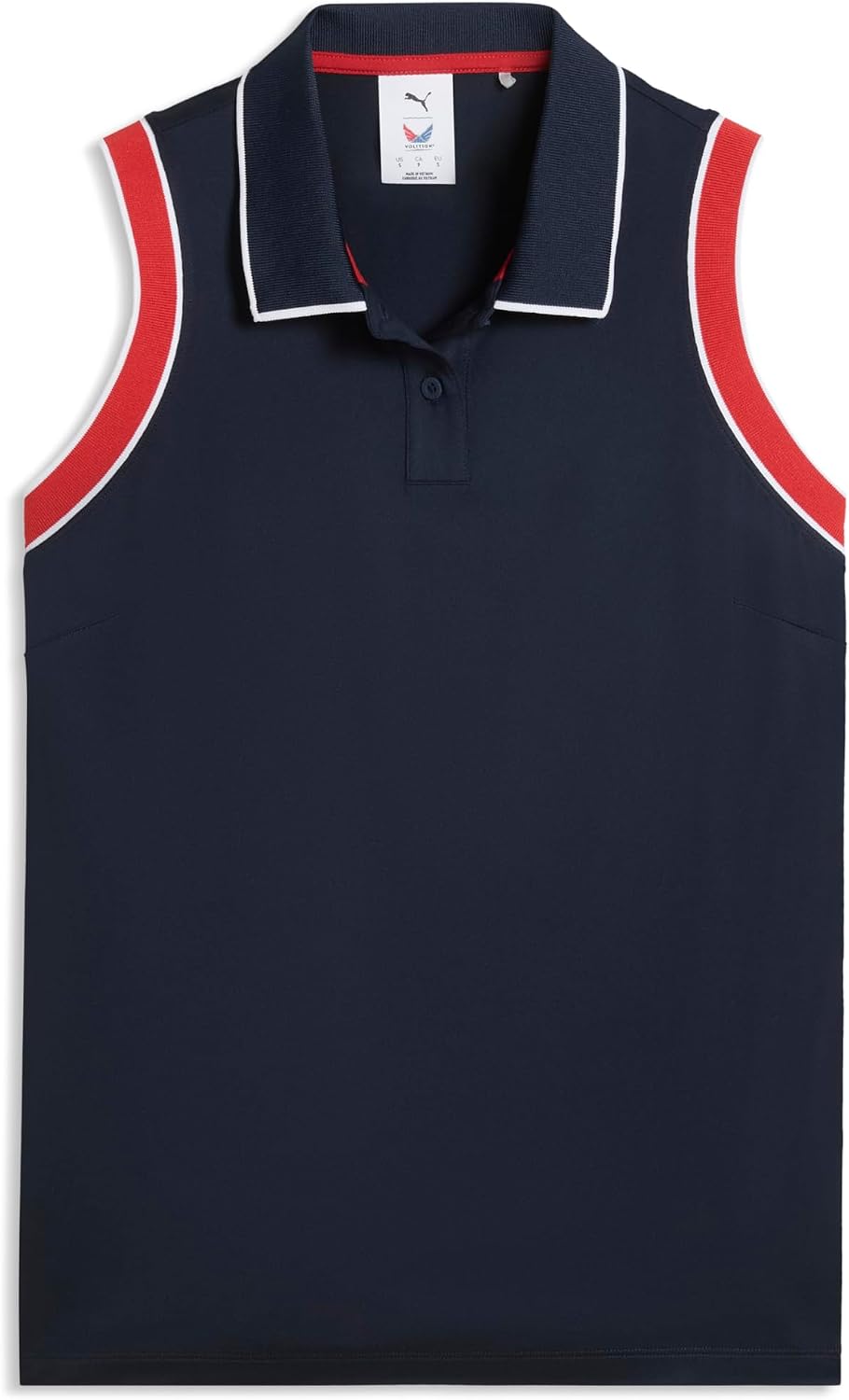 PUMA Women's X Volition Solid Sleeveless Golf Polo