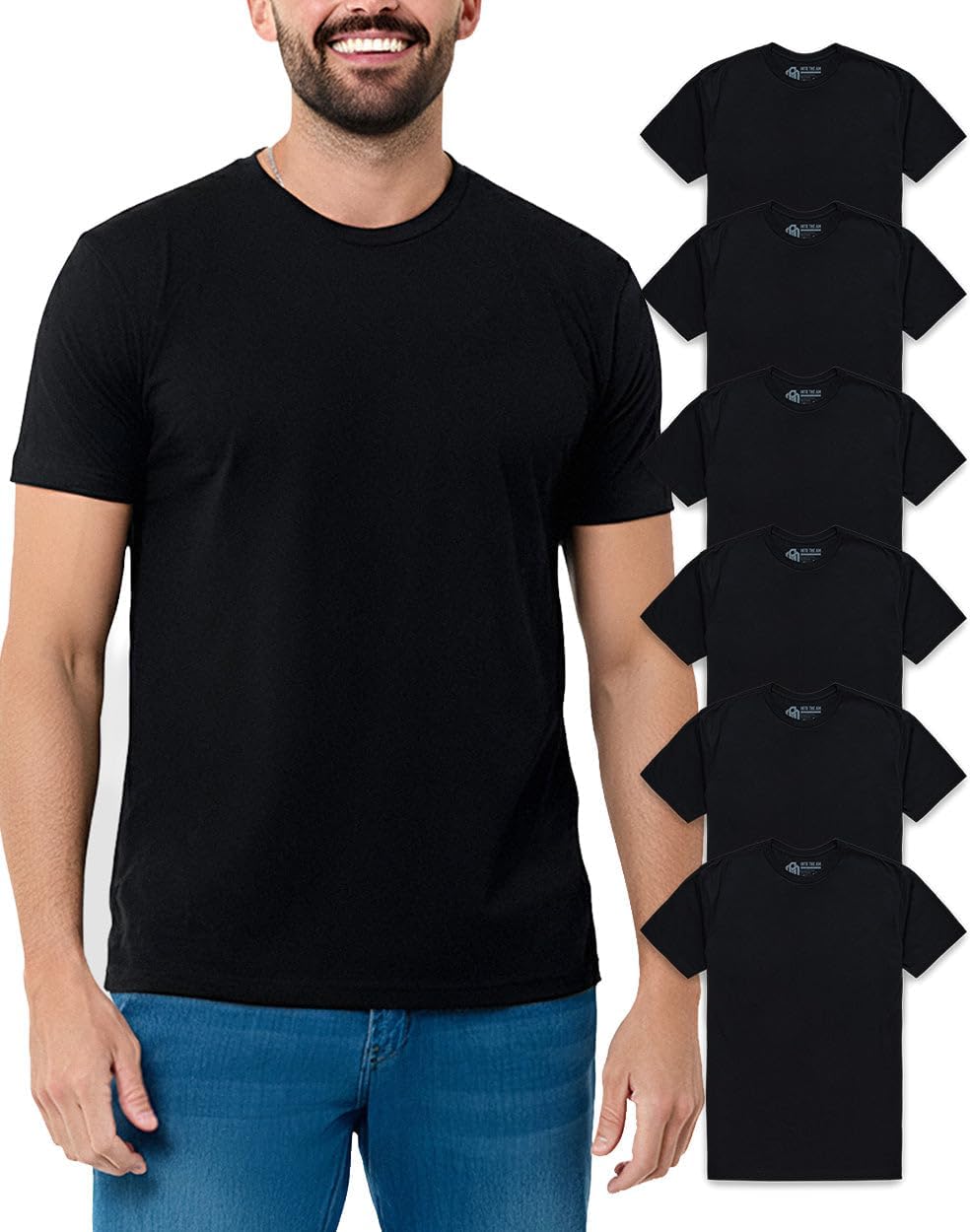 Mens T Shirts Soft Cotton Crew Neck Athletic Fit Casual Tees S-4XL