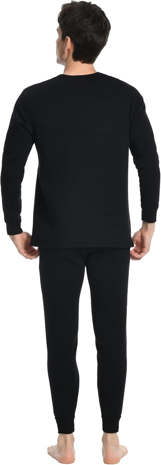Nutria Mens Thermal Underwear Set Thick Fleece Lined Heavyweight Outdoor Baselayer Extreme Cold Weather Winter Ultra-Warm U10