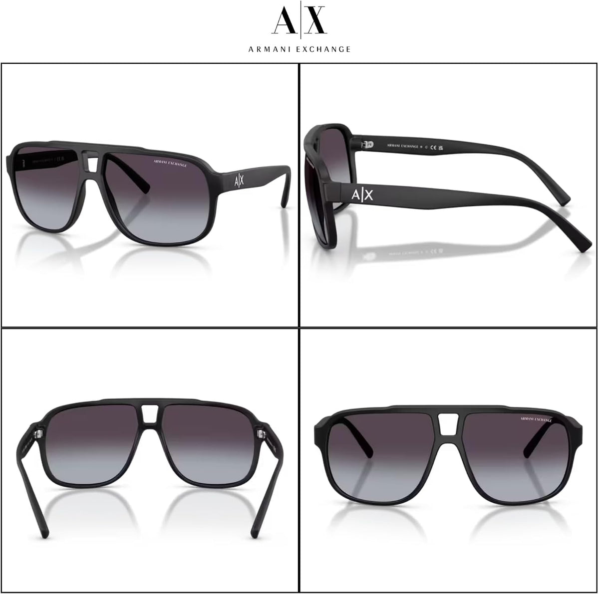 Armani Exchange AX4104S Rectangle Sunglasses for Men