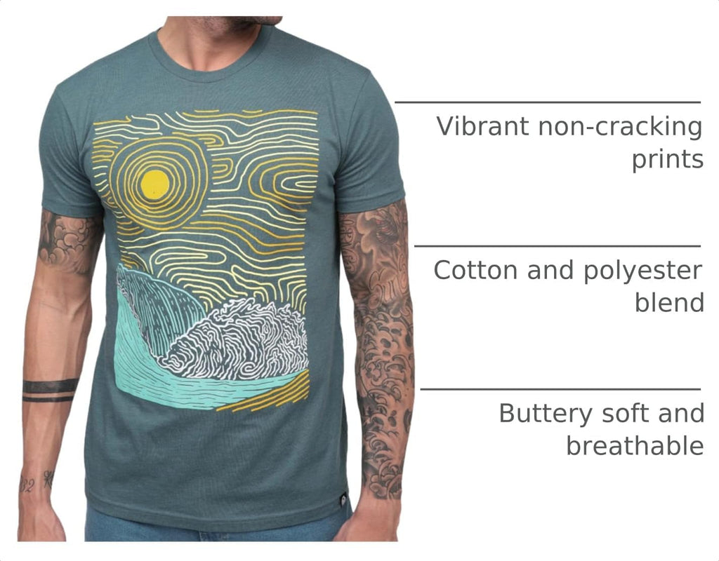 Mens Graphic T-Shirts Cool Nature Design Tees Short Sleeve S-4XL