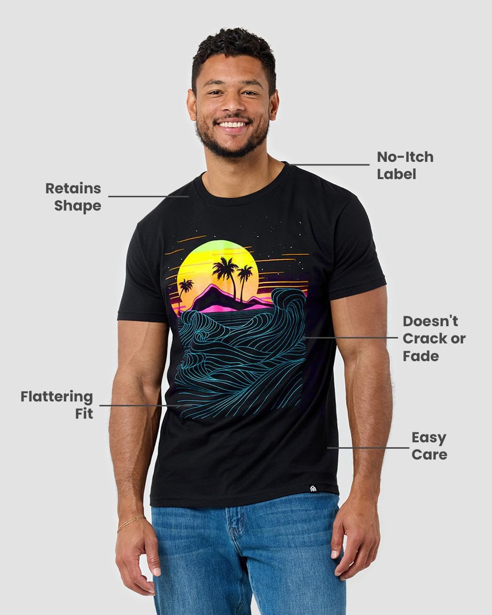 Mens Graphic T-Shirts Cool Nature Design Tees Short Sleeve S-4XL