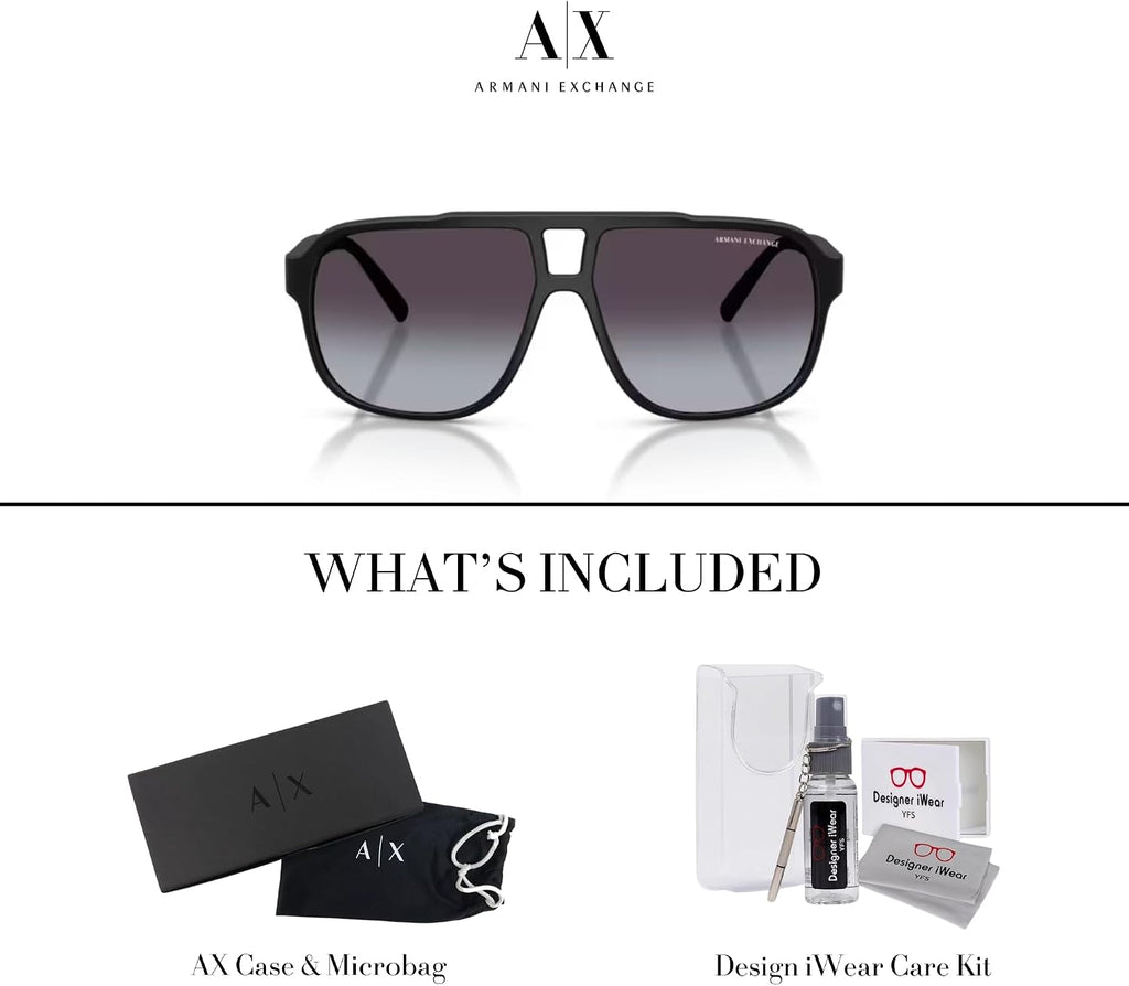 Armani Exchange AX4104S Rectangle Sunglasses for Men