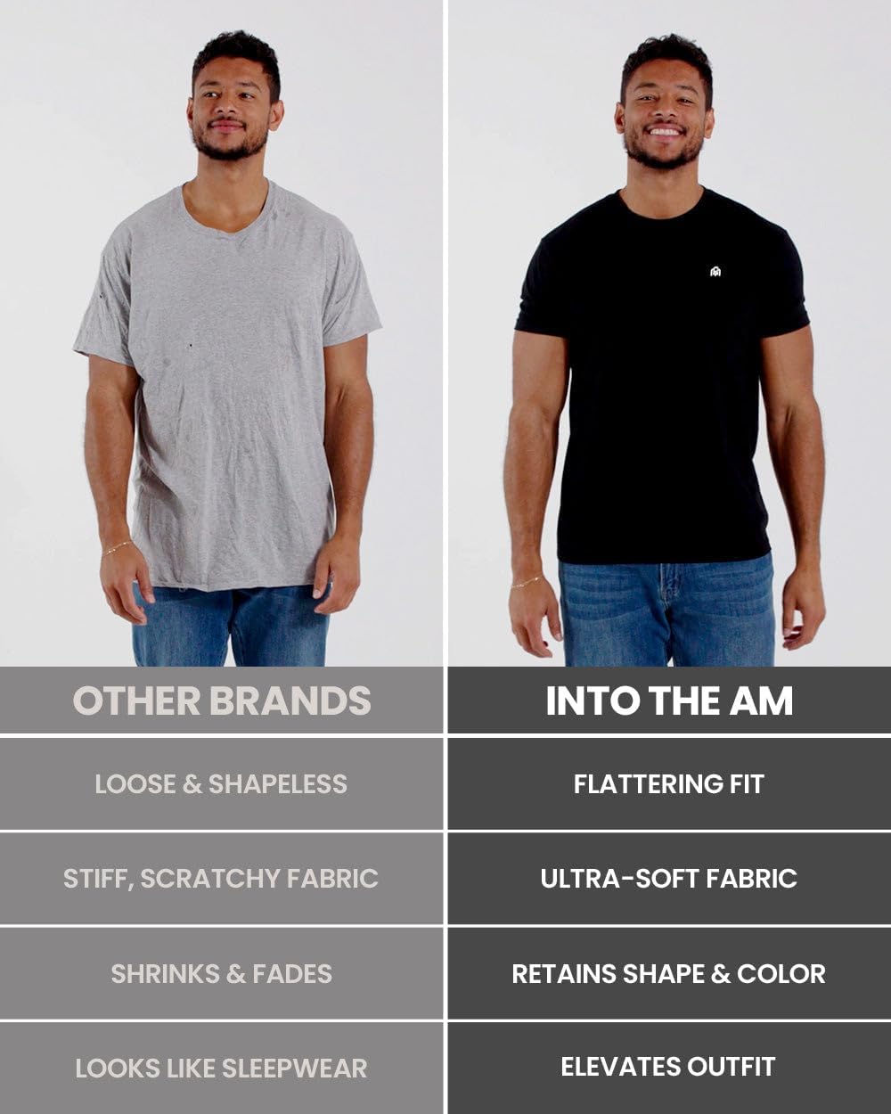 Mens T Shirts Soft Cotton Crew Neck Athletic Fit Casual Tees S-4XL