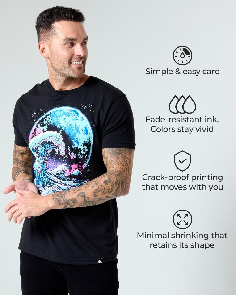 Mens Graphic T-Shirts Cool Nature Design Tees Short Sleeve S-4XL