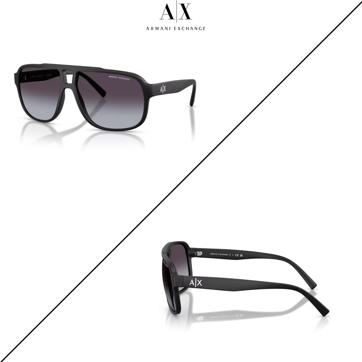 Armani Exchange AX4104S Rectangle Sunglasses for Men