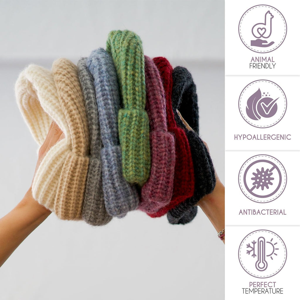 Beanie 100% Pure Baby Alpaca for Men and Women Winter Knitted hat
