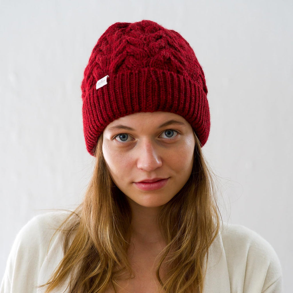 Beanie 100% Pure Baby Alpaca for Men and Women Winter Knitted hat