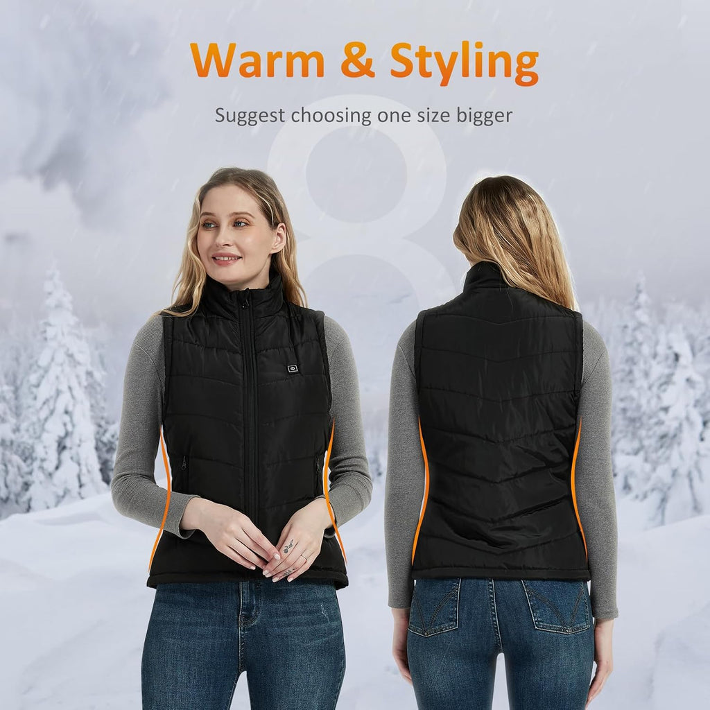 FERNIDA Women's Heated Vest with Battery Pack 8 Heating Zones Electric Vest