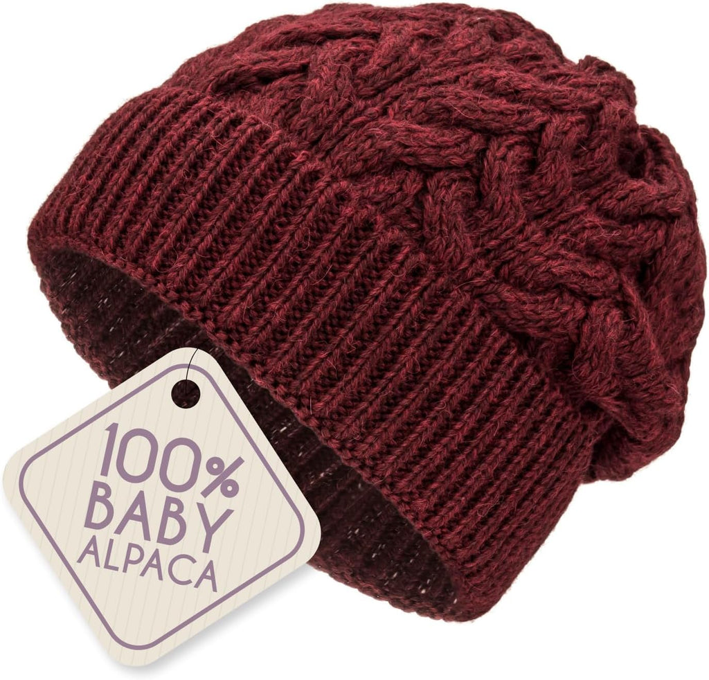 Beanie 100% Pure Baby Alpaca for Men and Women Winter Knitted hat