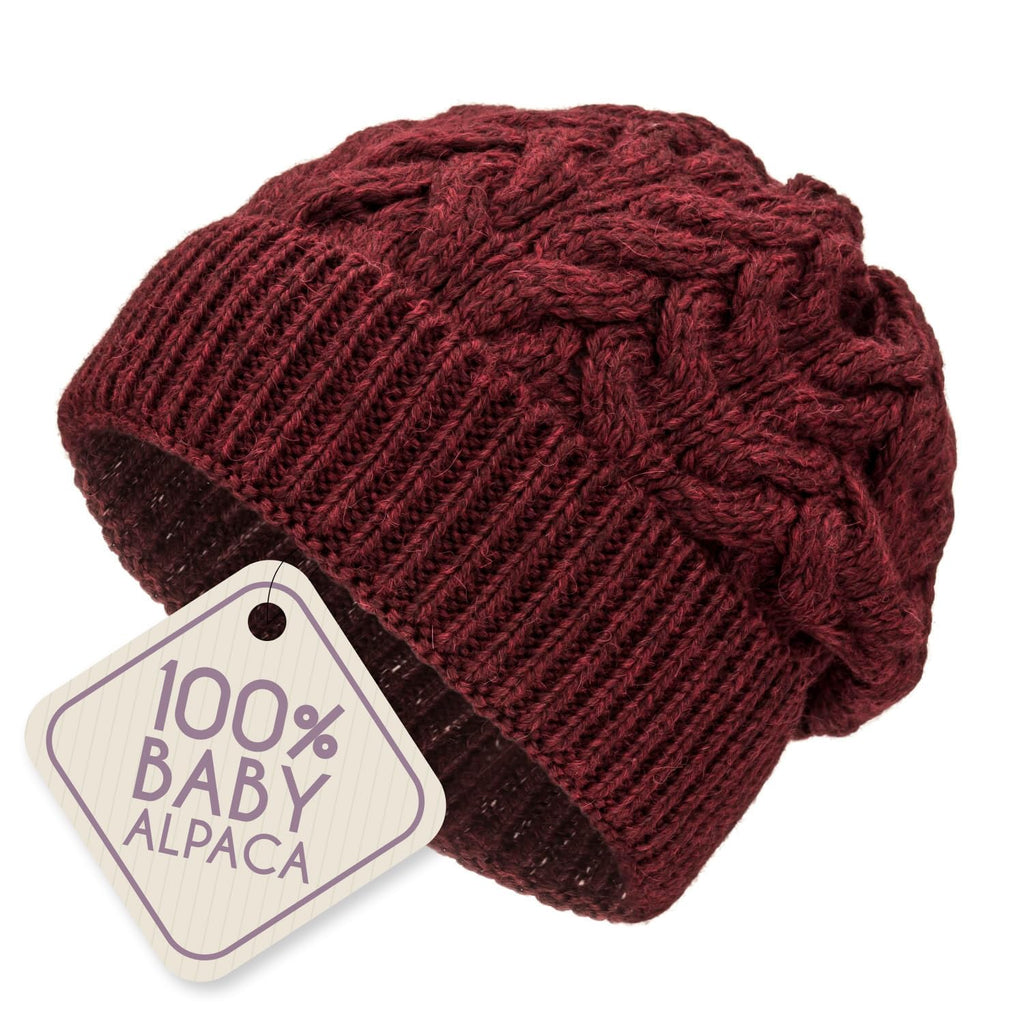 Beanie 100% Pure Baby Alpaca for Men and Women Winter Knitted hat
