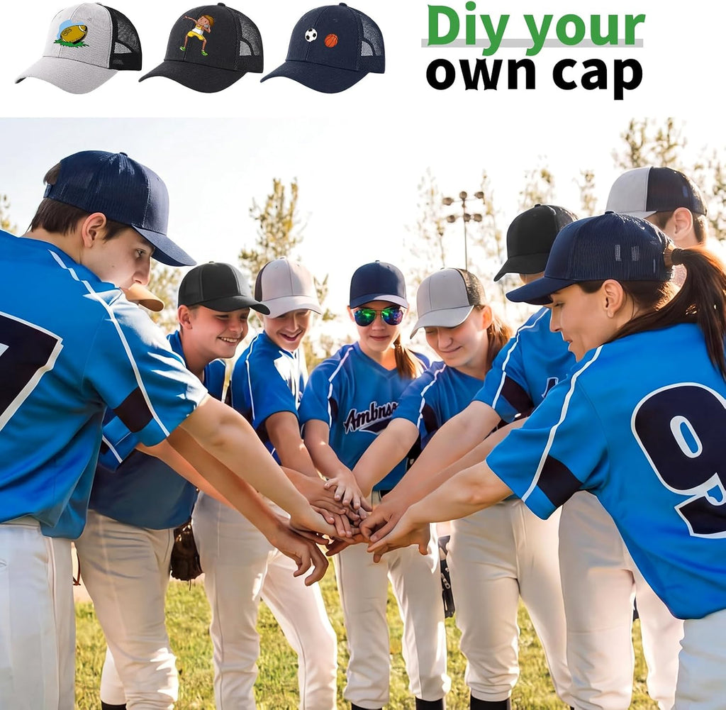 Suhine 24 Pcs Blank Trucker Hat Bulk,Unisex Baseball Cap