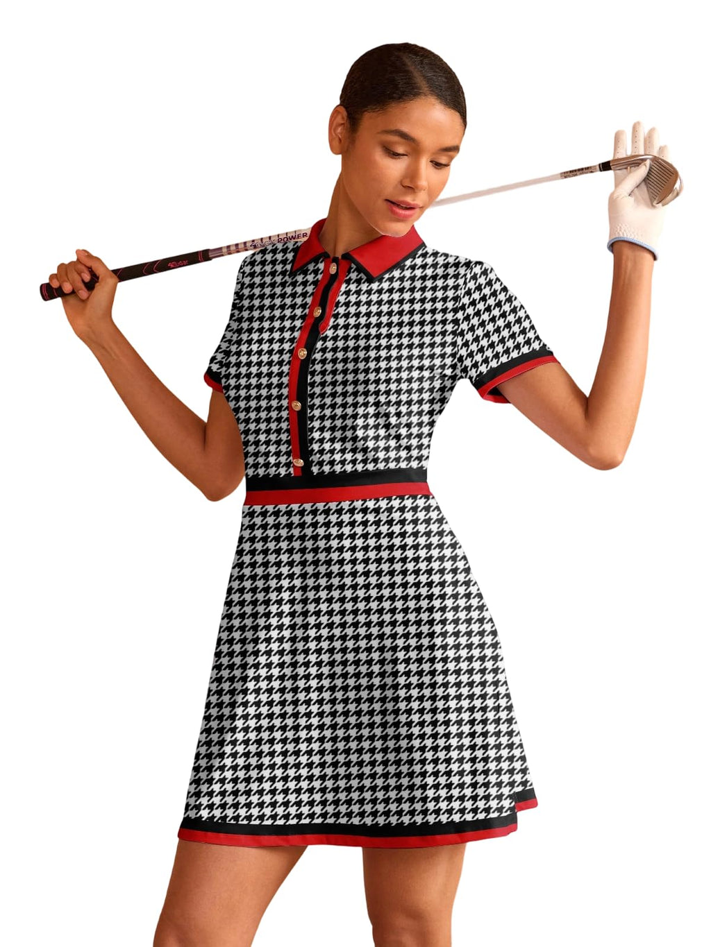 ACEGOLFS Women's Golf Tennis Dress Short Sleeve Collared Workout Athletic Dresses UPF 50+ Casual Golf Clothes for Women