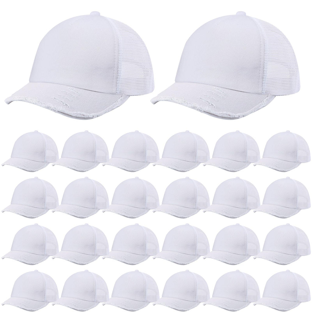 Suhine 24 Pcs Blank Trucker Hat Bulk,Unisex Baseball Cap