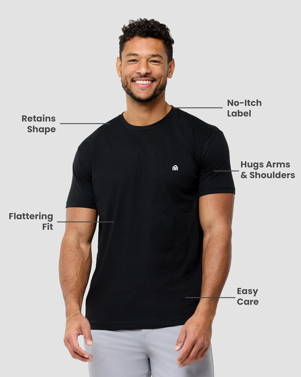 Mens T Shirts Soft Cotton Crew Neck Athletic Fit Casual Tees S-4XL