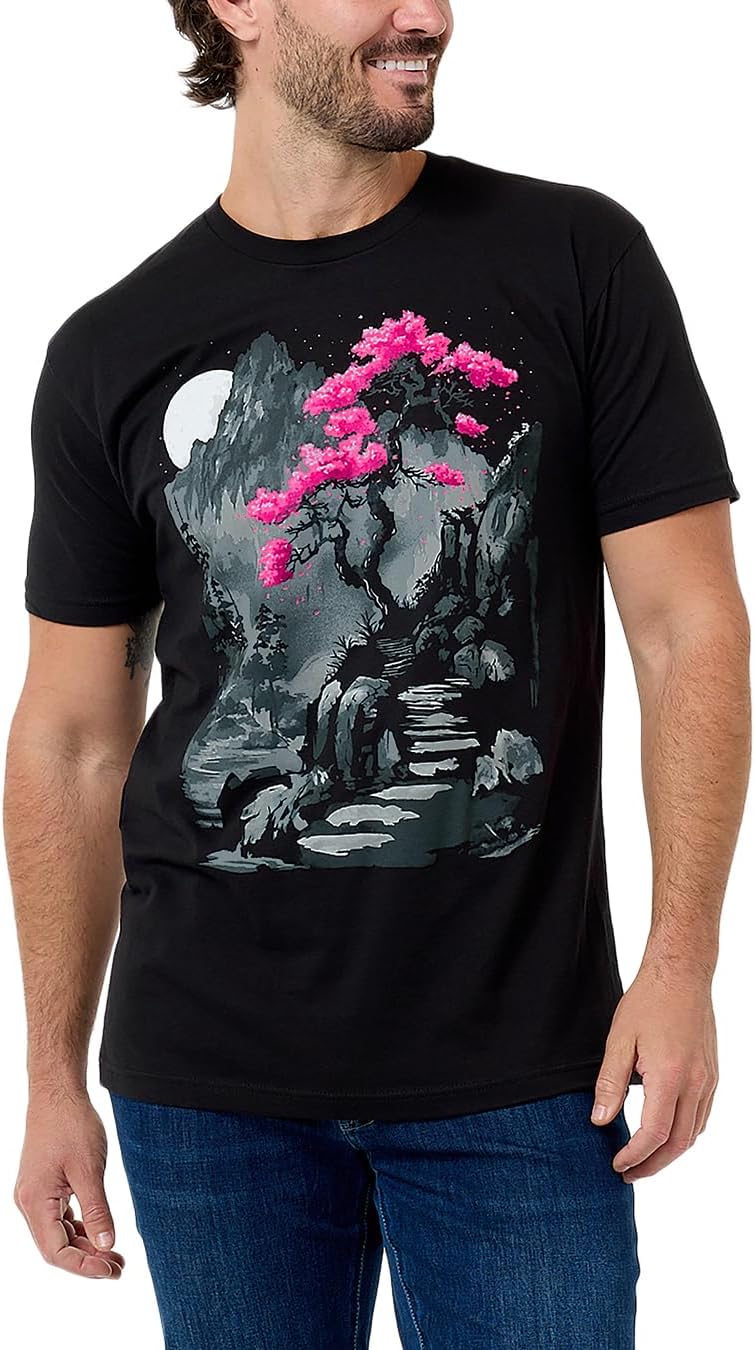 Mens Graphic T-Shirts Cool Nature Design Tees Short Sleeve S-4XL