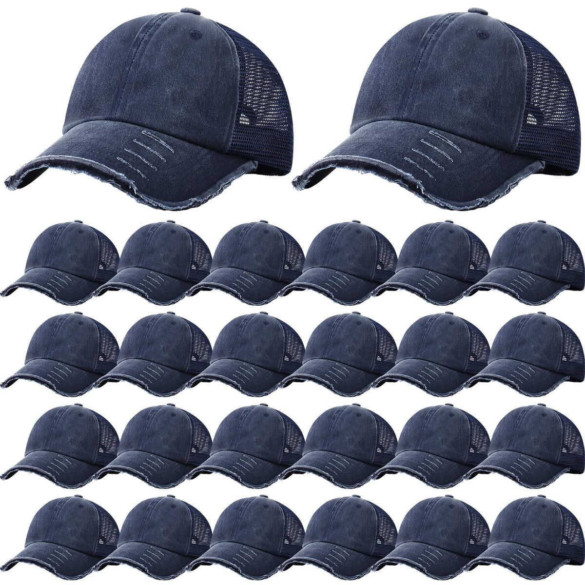 Suhine 24 Pcs Blank Trucker Hat Bulk,Unisex Baseball Cap