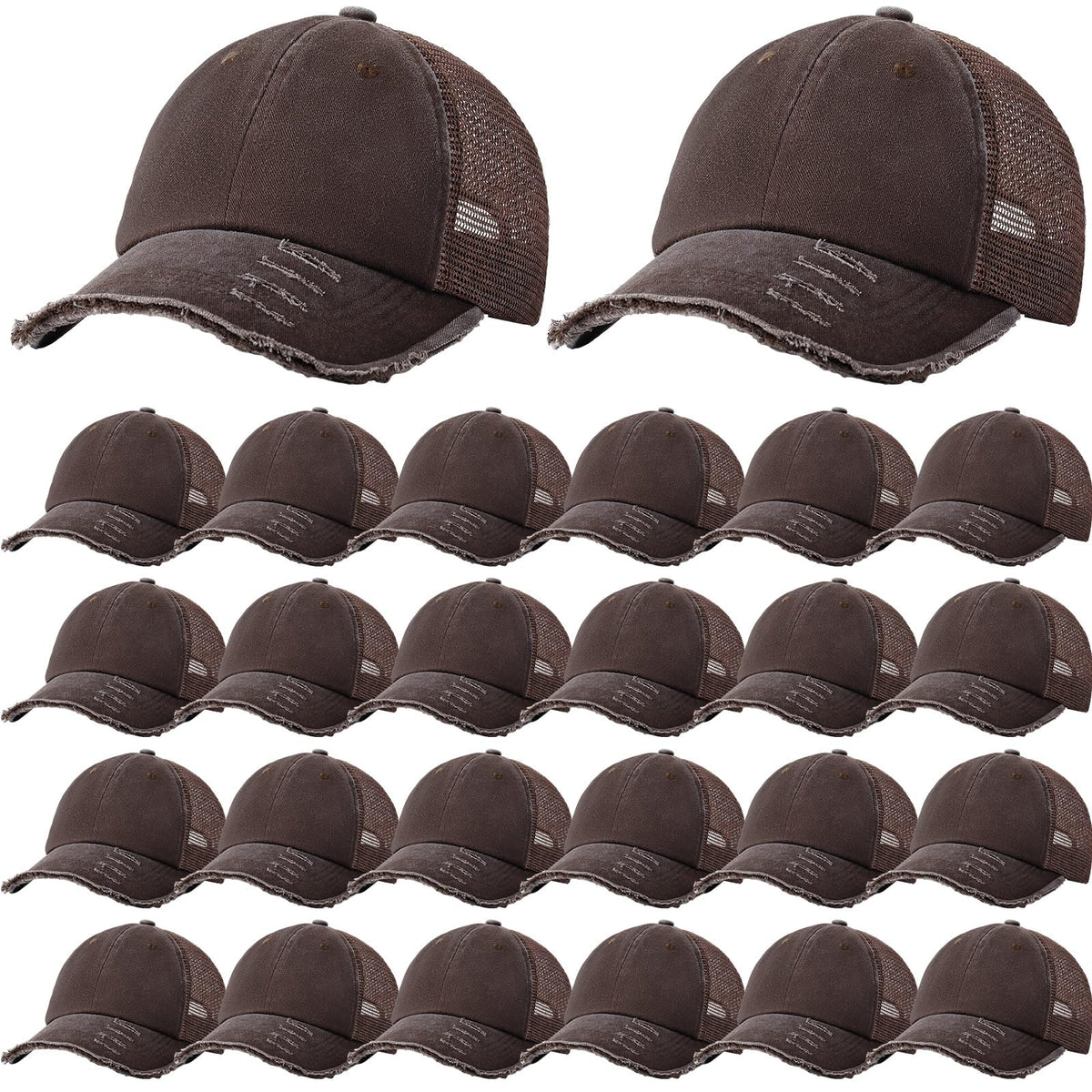 Suhine 24 Pcs Blank Trucker Hat Bulk,Unisex Baseball Cap
