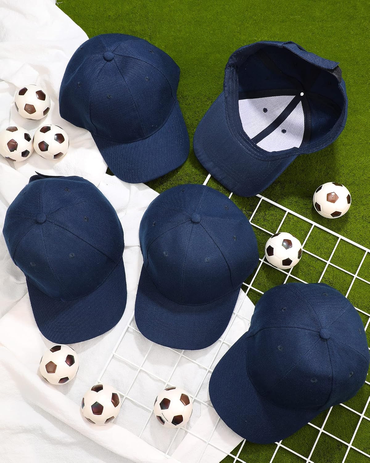 Foaincore 36 Pack Blank Baseball Cap Bulk Adjustable Back Strap Sublimation Hats Plain Unisex Trucker Hat for Men Women