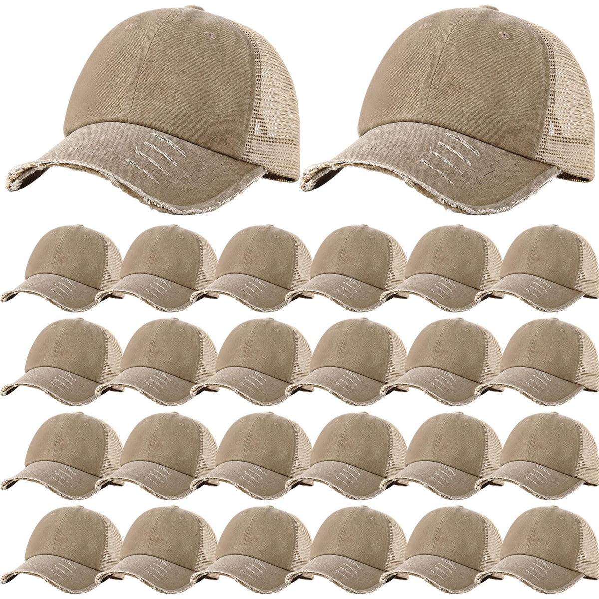 Suhine 24 Pcs Blank Trucker Hat Bulk,Unisex Baseball Cap