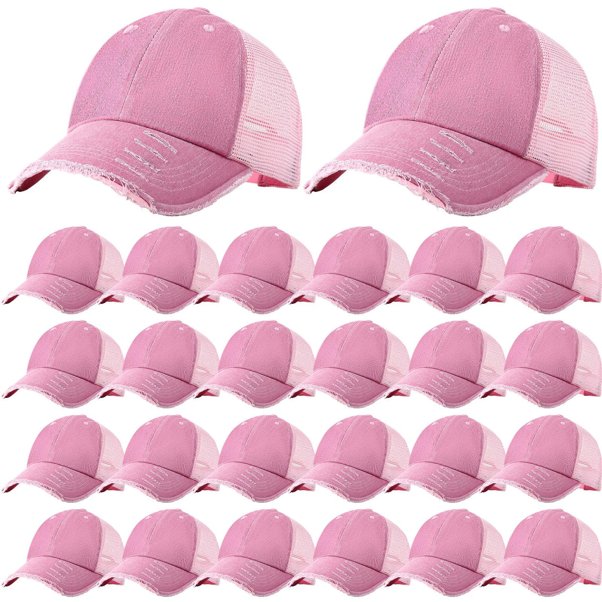 Suhine 24 Pcs Blank Trucker Hat Bulk,Unisex Baseball Cap