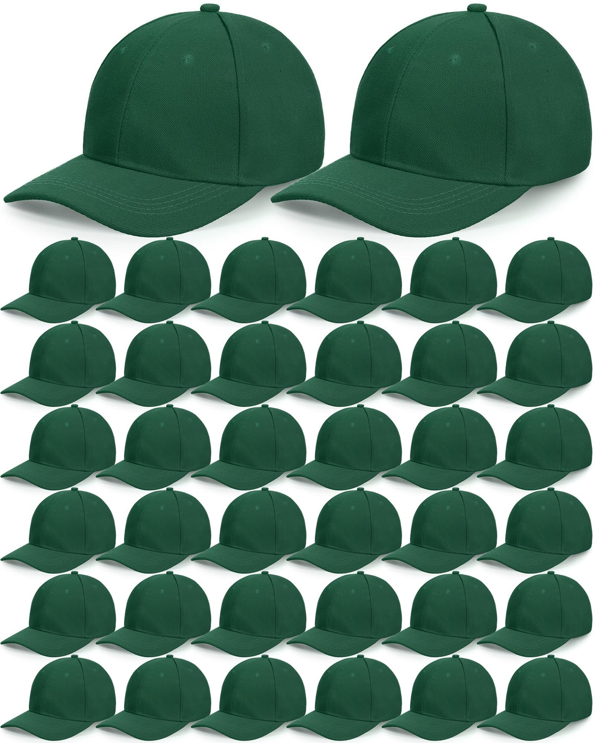 Foaincore 36 Pack Blank Baseball Cap Bulk Adjustable Back Strap Sublimation Hats Plain Unisex Trucker Hat for Men Women