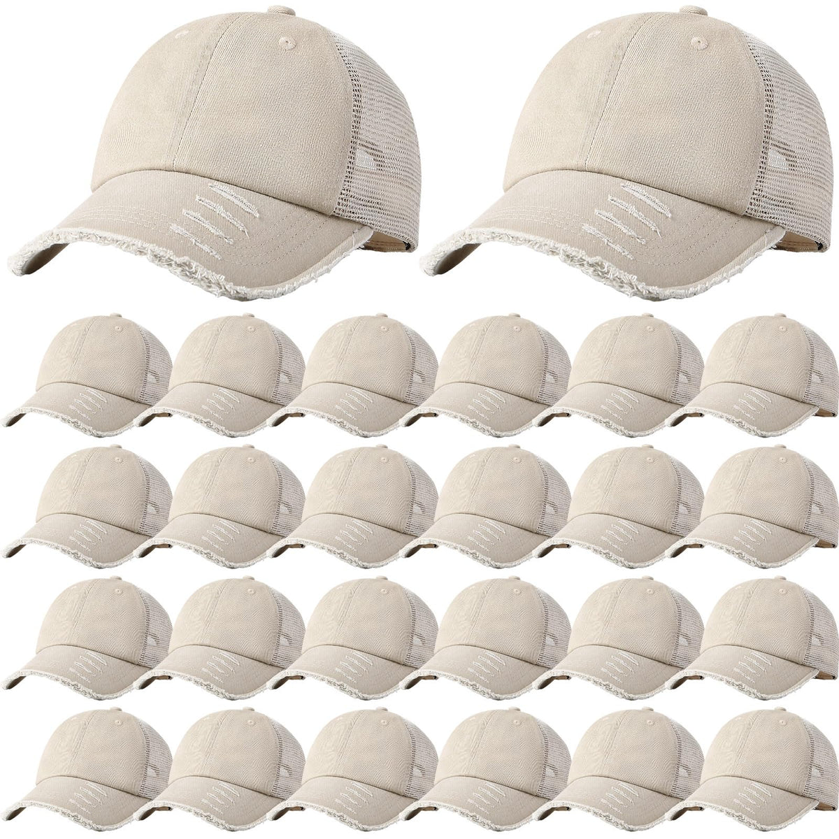 Suhine 24 Pcs Blank Trucker Hat Bulk,Unisex Baseball Cap