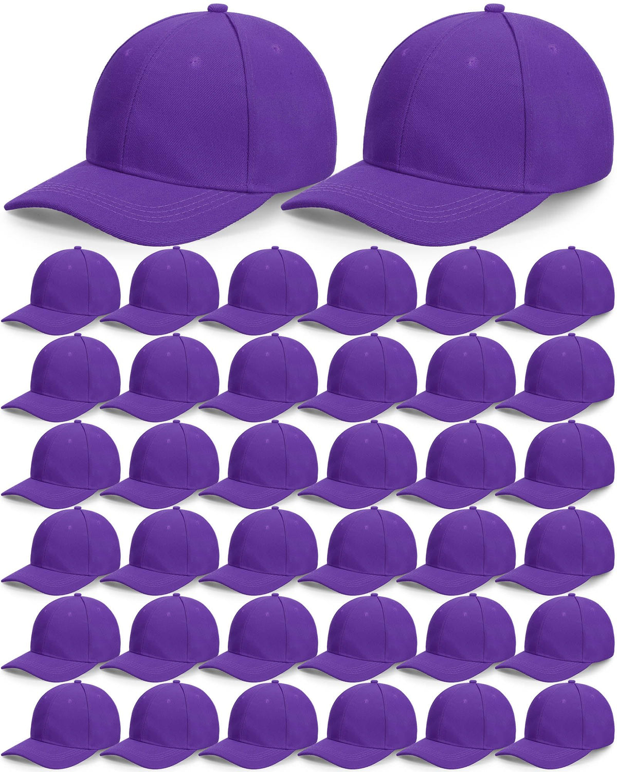 Foaincore 36 Pack Blank Baseball Cap Bulk Adjustable Back Strap Sublimation Hats Plain Unisex Trucker Hat for Men Women