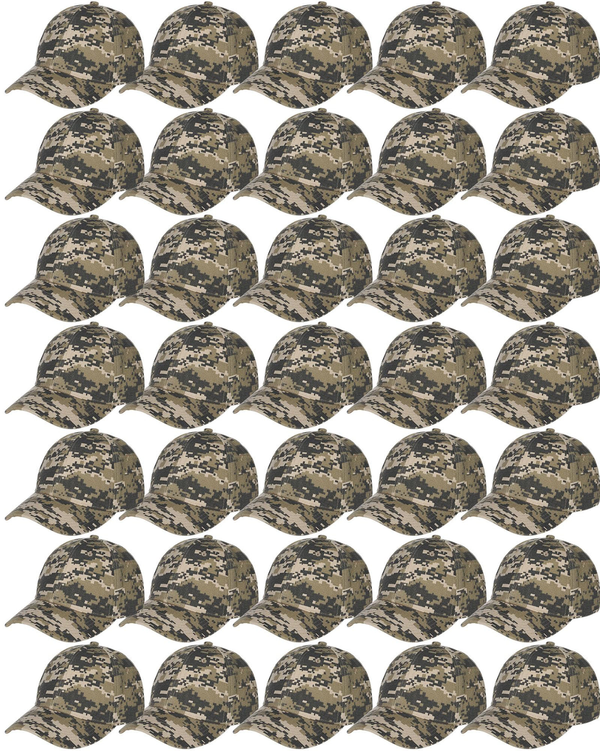 Foaincore 36 Pack Blank Baseball Cap Bulk Adjustable Back Strap Sublimation Hats Plain Unisex Trucker Hat for Men Women