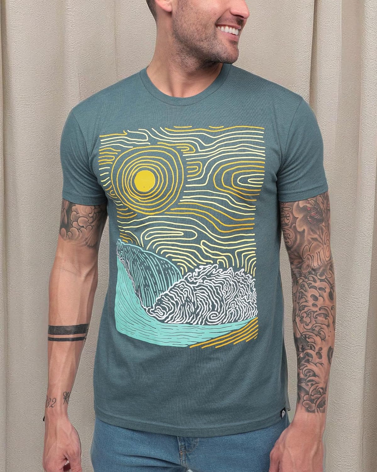 Mens Graphic T-Shirts Cool Nature Design Tees Short Sleeve S-4XL