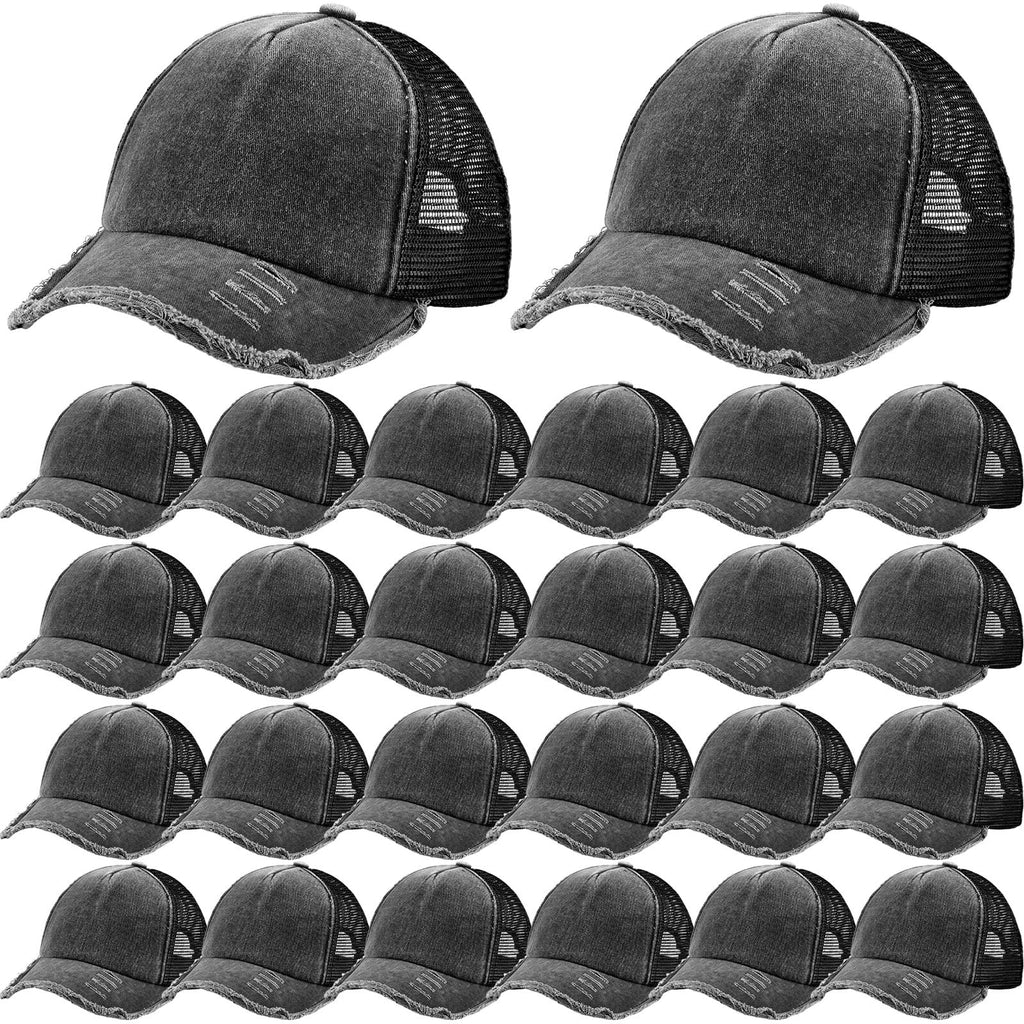 Suhine 24 Pcs Blank Trucker Hat Bulk,Unisex Baseball Cap